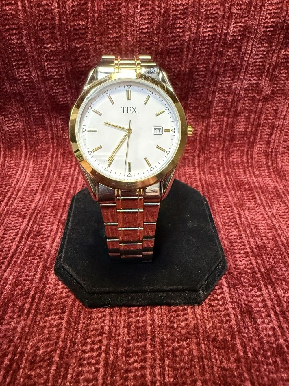 🔥BULOVA- TFX Men Fashion Date Two Tone Quartz Analog 38mm Watch